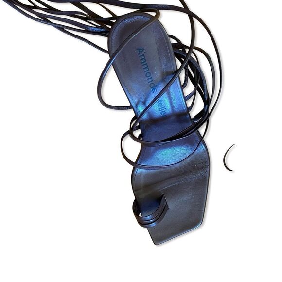 A'MMONDE ATELIER Aria 75 Multi Strap Alessandra Rich Brown Elegant Heels shoes 9 - Picture 12 of 13